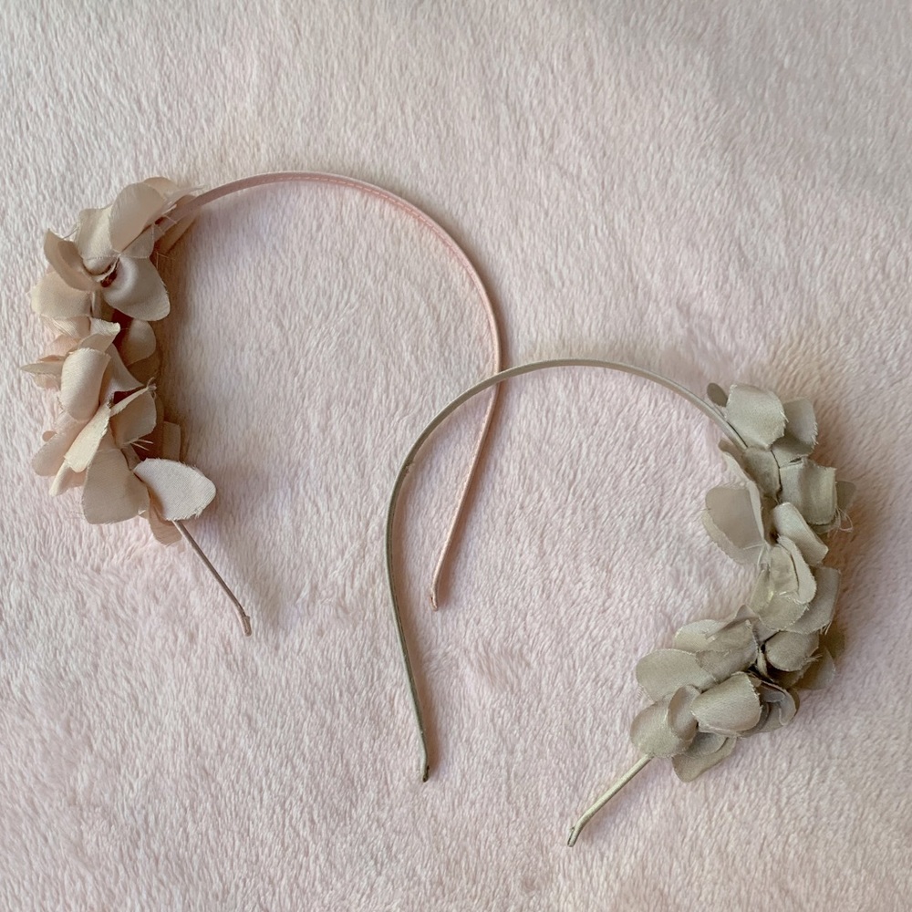 Set of 2 Headbands with Flowers